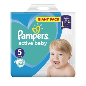 Pampers Active Baby Πάνες με Αυτοκόλλητο Μέγεθος 5 (11-16kg), 64 Τεμάχια