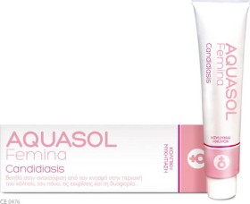 Aquasol Femina Candidiasis Cream Gel Καταπραϋντική Κρέμα Κατά Των Ερεθισμών Από Κολπική Μυκητίαση, 30ml