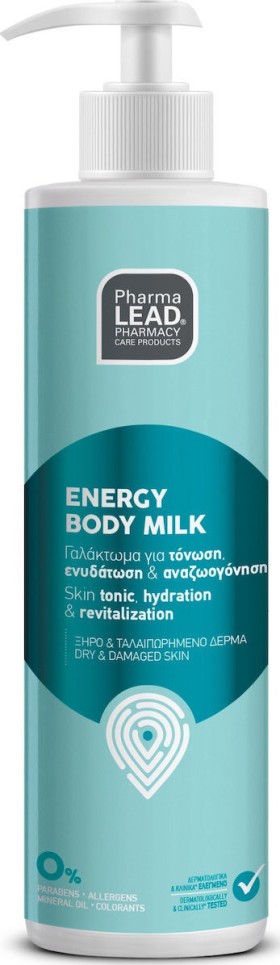 PharmaLead Energy Body Milk Ενυδατικό Γαλάκτωμα Για Ξηρό Ταλαιπωρημ...