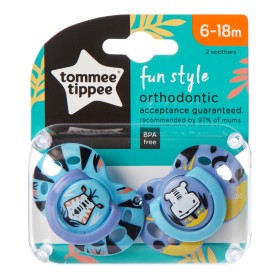 Tommee Tippee Ορθοδοντικές Πιπίλες Σιλικόνης Fun για Μωράκια από 6-18 Μηνών, 2 Τεμάχια