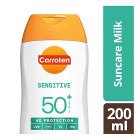 Carroten Sensitive Suncare Milk 4D Protection SPF50+ Αντηλιακό Γαλάκτωμα Σώματος, 200ml