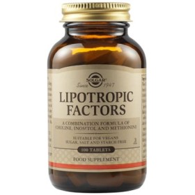 Solgar Lipotropic Factors Συμπλήρωμα Διατροφής για Ενίσχυση του Μεταβολισμού, 100 Ταμπλέτες
