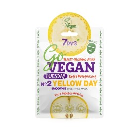 7DAYS Go Vegan Yellow Day Extra Moisturizing Sheet Face Mask Tuesday, 25 g