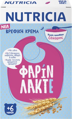 Nutricia Βρεφική Κρέμα Φαρίν Λακτέ 6m+, 250gr