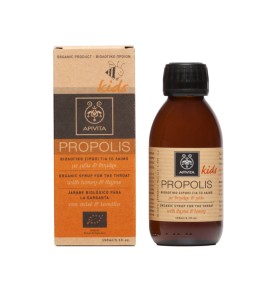 Apivita Propolis Παιδικό Βιολογικό Σιρόπι με Μέλι & Θυμάρι για το Βήχα & τον Ερεθισμένο Λαιμό, 150ml