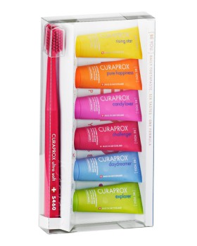 Curaprox Be You Six Taste Pack, 6 οδοντόκρεμες x 10ml & 1 οδοντόβου...