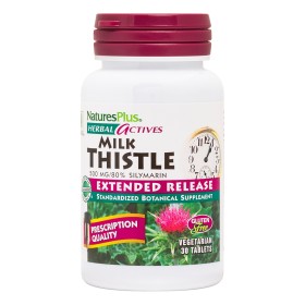 Natures Plus Milk Thistle Extended Release 500mg Τονωτικό Συμπλήρωμα Διατροφής Γαϊδουράγκαθου για την Αποτοξίνωση του Ήπατος, 30 Ταμπλέτες