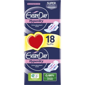 EveryDay Hyperdry Super Ultra Plus Σερβιέτες με Φτερά, 18τμχ