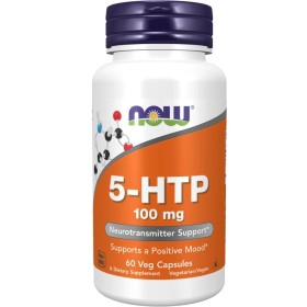 Now Foods  5-HTP 100mg Συμπλήρωμα Διατροφής Για Την Βελτίωση της Δι...