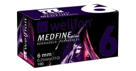 Wellion Medfine 6mm Βελόνες Πένας, 100 Τεμάχια