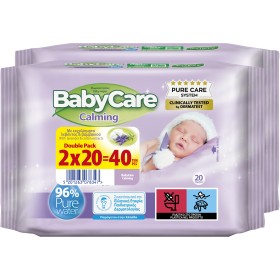 BabyCare Calming Double Pack Chamomile Μωρομάντηλα 2x20, 40τμχ