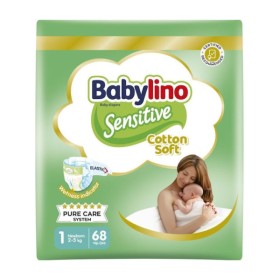Babylino Sensitive Cotton Soft Economy Βρεφικές Πάνες No1 Newborn (...