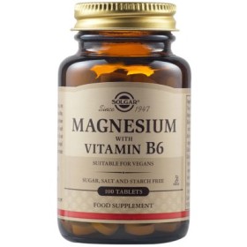 Solgar Magnesium & B6 Μυοχαλαρωτικό Συμπλήρωμα, 100 Ταμπλέτες