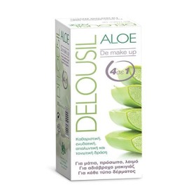 Delousil Aloe Demake Up 4 In 1 Λοσιόν Ντεμακιγιάζ Για Όλους Τους Τύπους Επιδερμίδας, 300ml