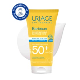Uriage Bariesun Mat Fluid Αντιηλιακή Κρέμα Προσώπου για Ματ Αποτέλε...