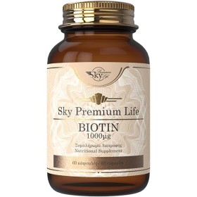 Sky Premium Life Biotin 1000μg Συμπλήρωμα Διατροφής για Υγιή Μαλλιά...