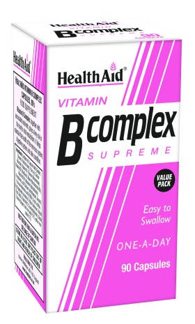 Health Aid B Complex Supreme Συμπλήρωμα Διατροφής με Σύμπλεγμα Βιταμινών Β, 90 Κάψουλες