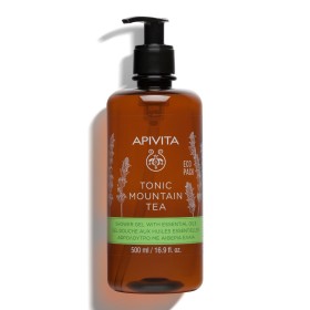 Apivita Tonic Mountain Tea Shower Gel Αφρόλουτρο Με Αιθέρια Έλαια και Τσάι Του Βουνού, 500ml