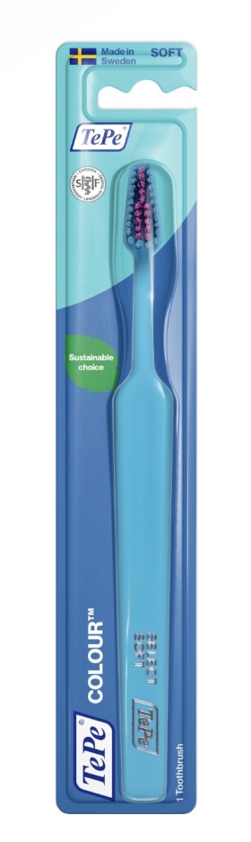 Tepe Colour Select Soft Οδοντόβουρτσα Γαλάζια με Γαλάζιες & Ροζ Ίνε...