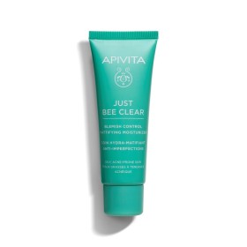 Apivita Just Bee Clear Κρέμα Κατά Των Ατελειών Ενυδάτωση & Ματ Αποτέλεσμα Με Propolis Amc & Φυτικό Σαλικυλικό Οξύ, 40ml