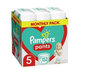 Pampers Pants 5 Πάνες - Βρακάκι Μέγεθος 5 (12-17kg) Monthly Pack, 152 Τεμάχια