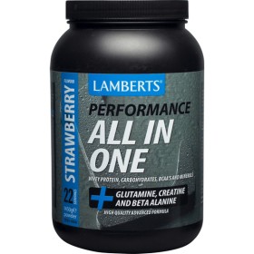 Lamberts All In One Strawberry All-In-One Whey Protein Creatine & Beta Alanine Πρωτεΐνη Ορού Γάλακτος με Γεύση Φράουλα, 1450gr