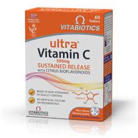 Vitabiotics Ultra Vitamin C Sustained Release 500mg Βιταμίνη C, 60 Ταμπλέτες