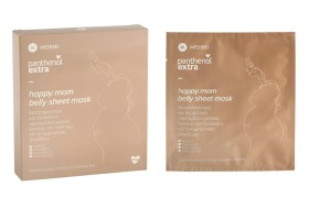 Panthenol Extra Happy Mom Belly Καταπραϋντική & Eνυδατική Μάσκα Κοιλιάς, 4τμχ