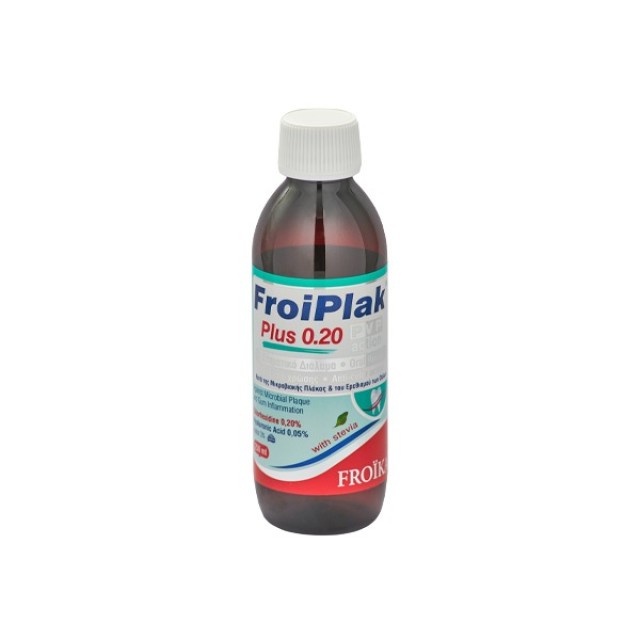 Froika Froiplak Plus 0,20% PVP Mouthwash Αντισηπτικό Στοματικό Διάλ...