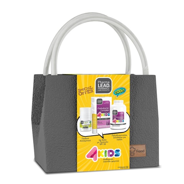 Pharmalead Promo Pack 4Kids Lunch Box Παιδικό Αποσμητικό Roll-On 50ml + Πολυβιταμίνες 60 Ζελεδάκια + Lip Balm Propolis 5gr.