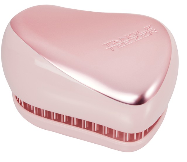 Tangle Teezer Compact Styler Pink Matte Chrome Βούρτσα Μαλλιών Για Ξεμπέρδεμα, 1 Τεμάχιο
