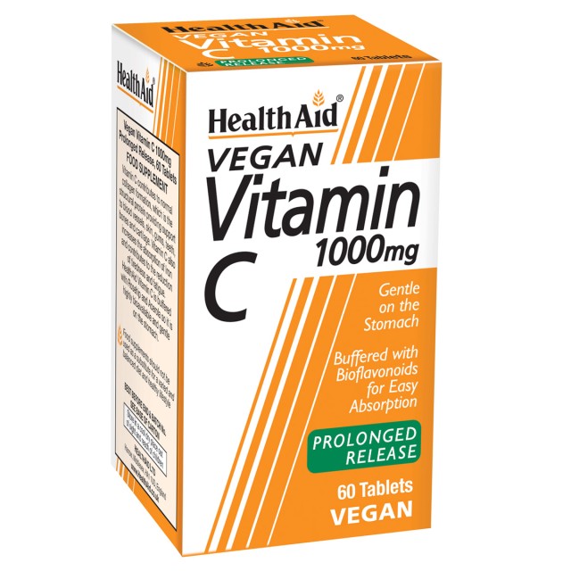 Health Aid Vitamin C 1000mg Prolonged Release Βιταμίνη C με Βιοφλαβονοειδή, 60 Ταμπλέτες