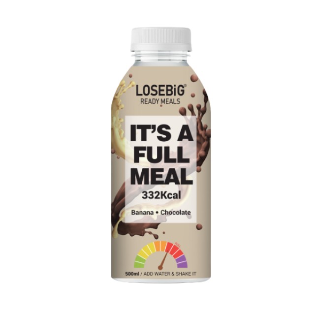 Losebig Its a Fullmeal Banana Chocolate  Συμπλήρωμα Διατροφής για τον Έλεγχο Βάρους, 500ml