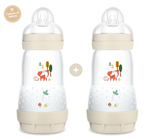 Mam Anti-Colic Easy Start Μπιμπερό με Θήλη Σιλικόνης κατά των Κολικών 2+ μηνών, 2x260ml