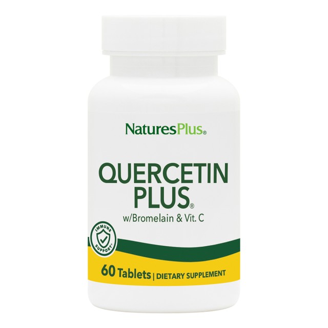 Natures Plus Quercetin Plus W / Vit C Bromelain Συμπλήρωμα Κουερσετίνης, 60 Ταμπλέτες