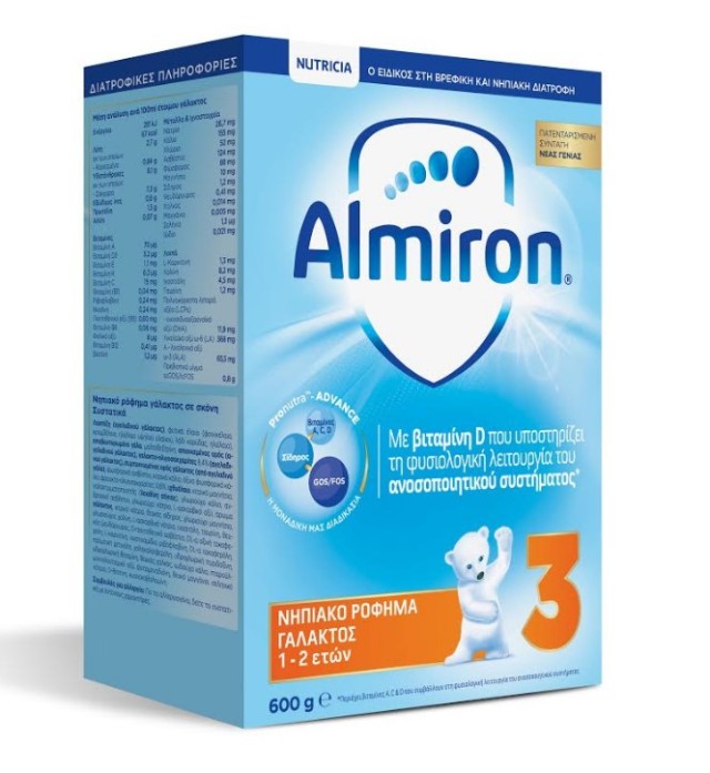 Nutricia Almiron 3 Νηπιακό Ρόφημα Γάλακτος Για Παιδιά 1-2 Ετών, 600gr