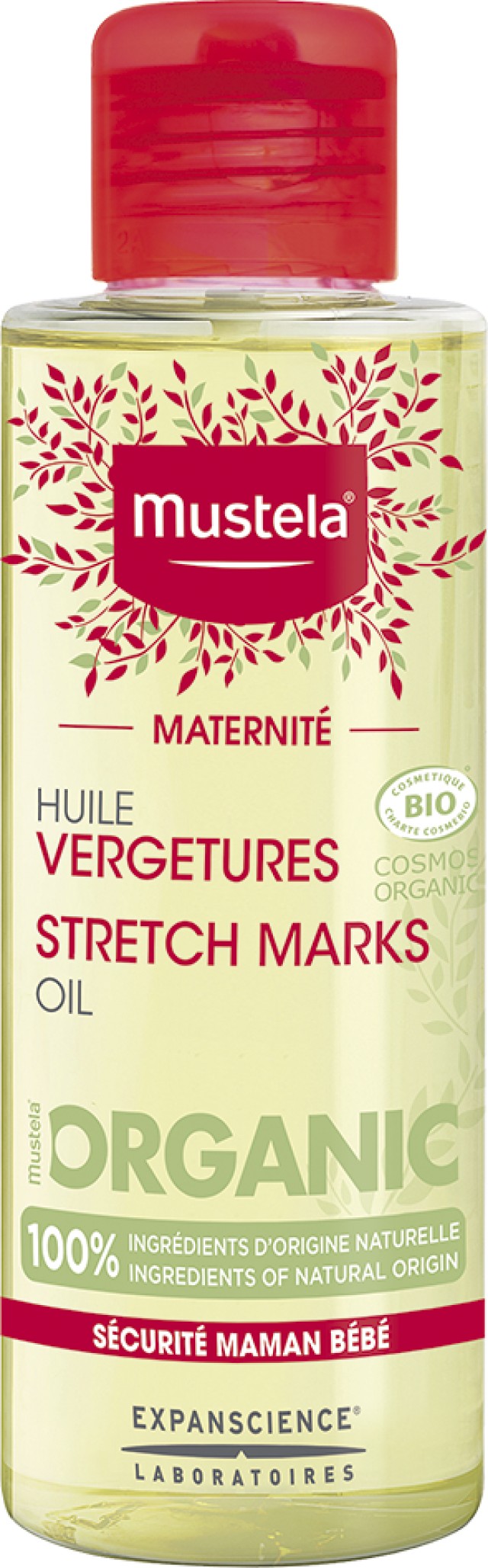 Mustela Stretch Marks Organic Oil Οργανικό Λάδι Πρόληψης Ραγάδων από την Αρχή της Κύησης, 105ml