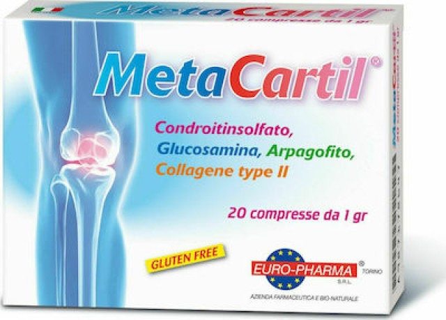 Bionat Metacartil Συμπλήρωμα Διατροφής για την Φυσιολογική Λειτουργία των Αρθρώσεων, 20 Κάψουλες