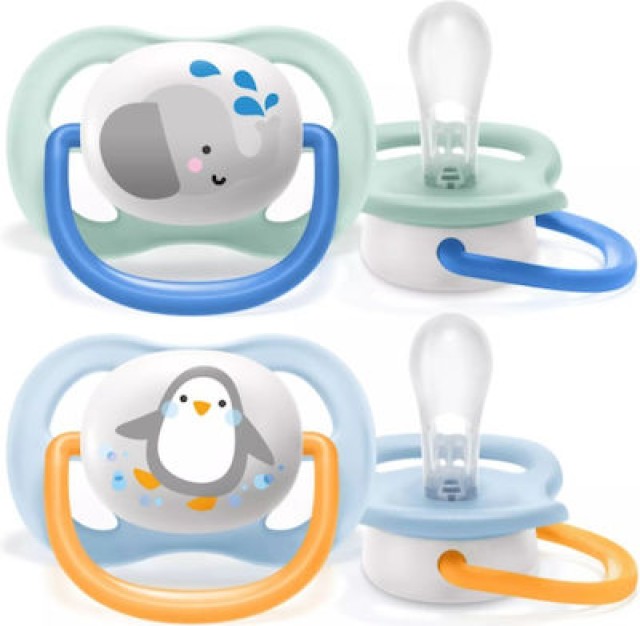 Philips Avent Ultra Air Animals Πιπίλα Σιλικόνης 0-6m 2τμχ