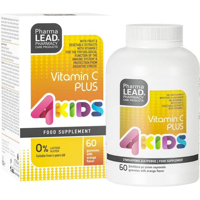 Pharmalead Vitamin C Plus 4 Kids Παιδικό Συμπλήρωμα Διατροφής με Βιταμίνη C, 60 ζελεδάκια