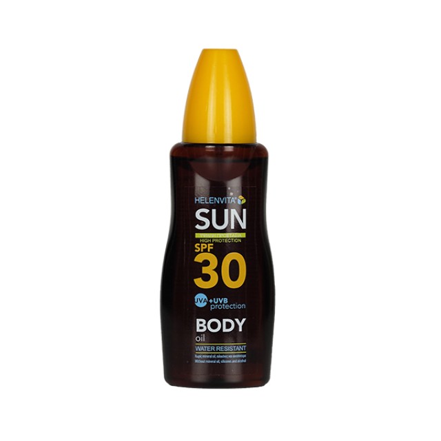 Helenvita Sun Protection Body Oil Αδιάβροχο Αντηλιακό Λάδι SPF30, 200ml
