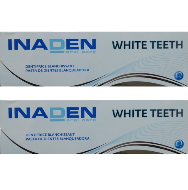 Inaden PROMO White Teeth Toothpaste Λευκαντική Οδοντόπαστα 75ml 1+1 Δώρο