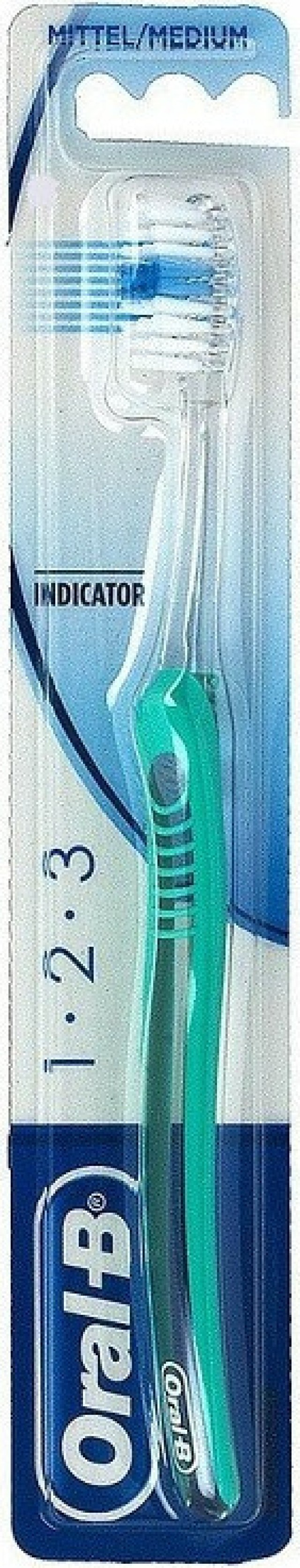 Oral-B 1-2-3 Indicator 40 Medium Πράσινο, 1 Tεμάχιο