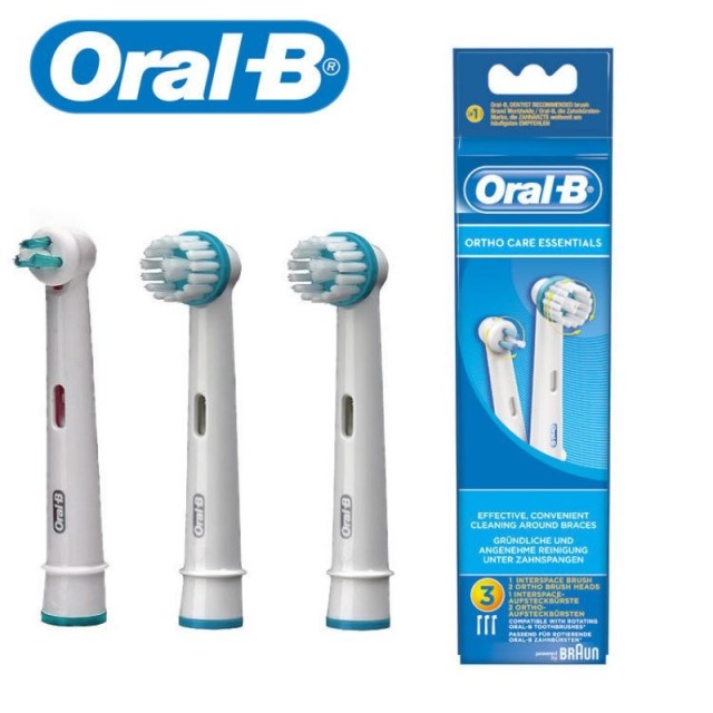 Oral-B Ortho Care Essentials Ανταλλακτικές Κεφαλές για Ηλεκτρική Οδοντόβουρτσα, 3 Τεμάχια