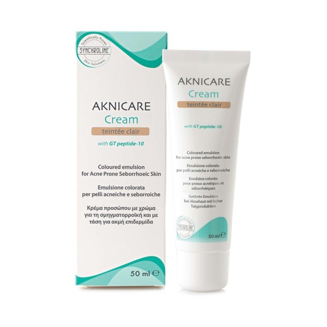 Synchroline Aknicare Cream Teintee Clair Κρέμα Προσώπου με Χρώμα γι...