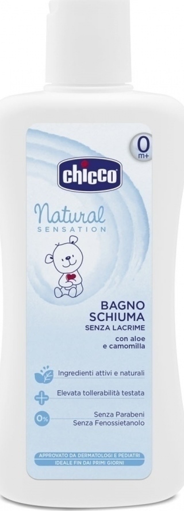 CHICCO Αφρόλουτρο Σαμπουάν Βρεφικό Natural Sensation με Αλόη & Χαμομήλι, 200ml