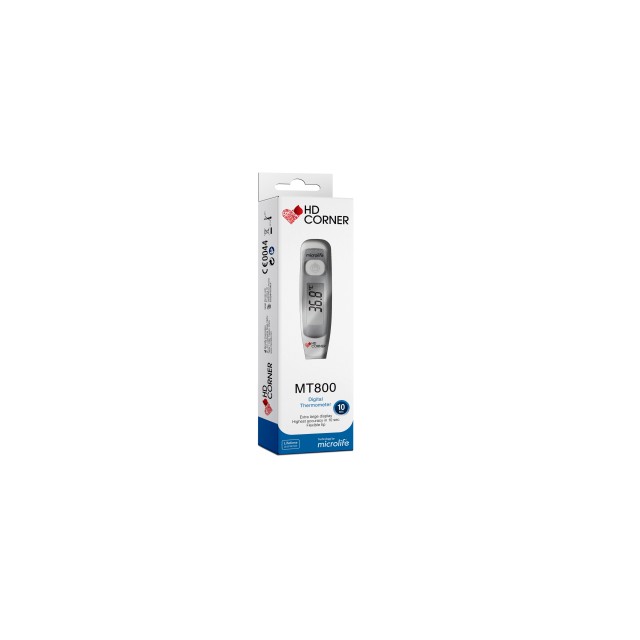 Microlife HD Corner ΜΤ 800 Ψηφιακό - Αδιάβροχο Θερμόμετρο, 1τμχ