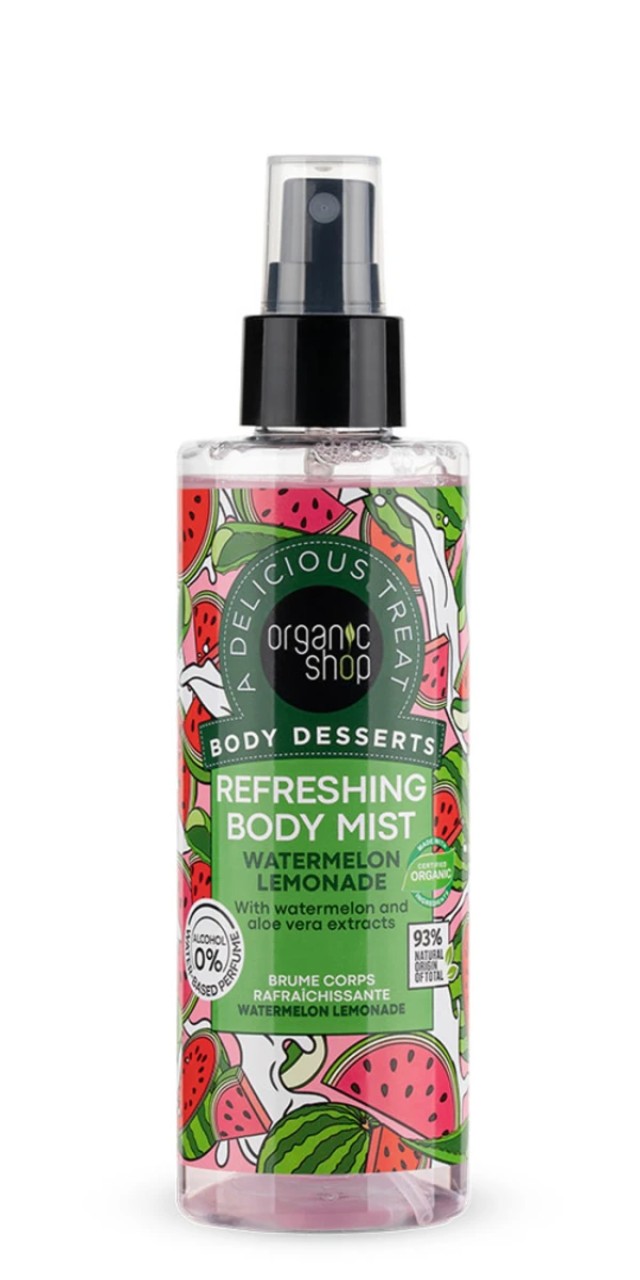 Organic Shop by Natura Siberica Body Desserts Watermelon Lemonade Αναζωογονητικό Body Mist, 200ml