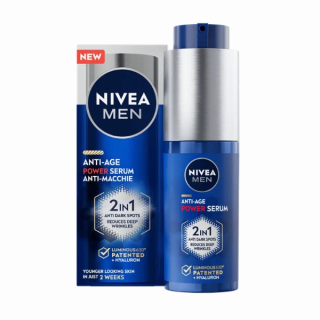 Nivea Men 2-σε-1 Luminous Power Serum Ορός Προσώπου κατά των Ρυτίδω...