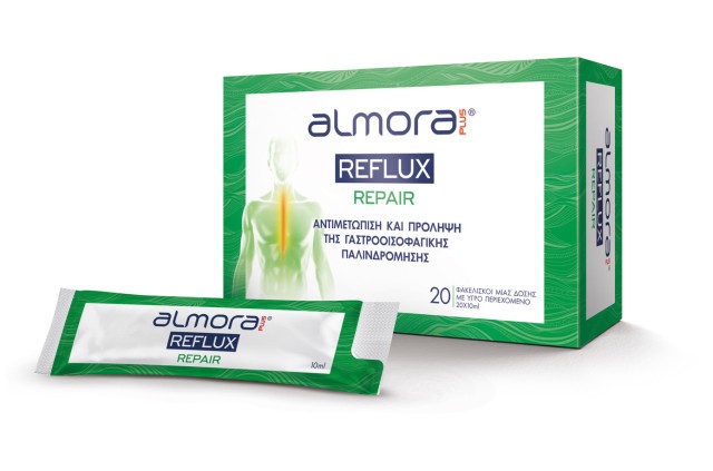 Almora Plus Reflux Repair για την Αντιμετώπιση & Πρόληψη της Γαστροοισοφαγικής Παλινδρόμησης , 20 φακελίσκοι